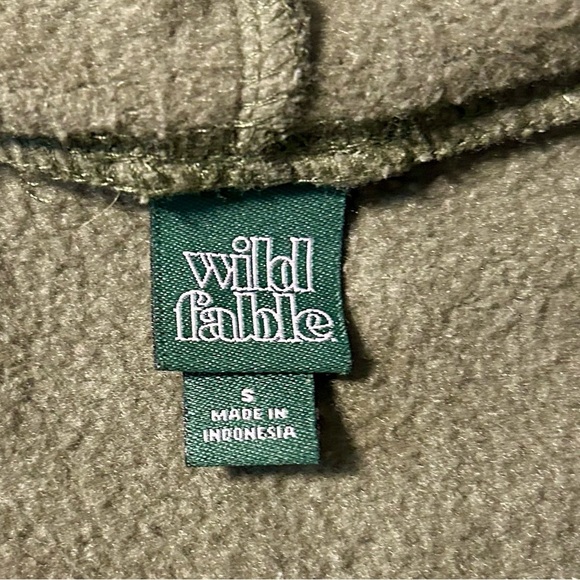 Wild Fable Olive Green Cropped Hoodie Sweatshirt. Size‎ Small - Picture 6 of 8